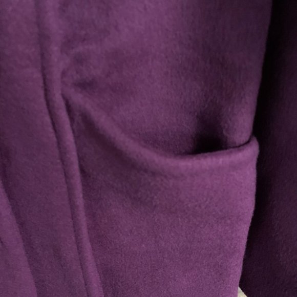 Kate Spade Saturday X-Small Purple Women's Soft Wool Blend Winter Pea Coat EUC - Picture 7 of 13